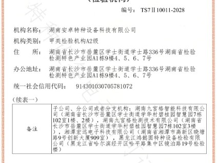 重磅！湖南安卓特種設備科技有限公司作為唯一的民營企業(yè)獲得了A2級資質(zhì)